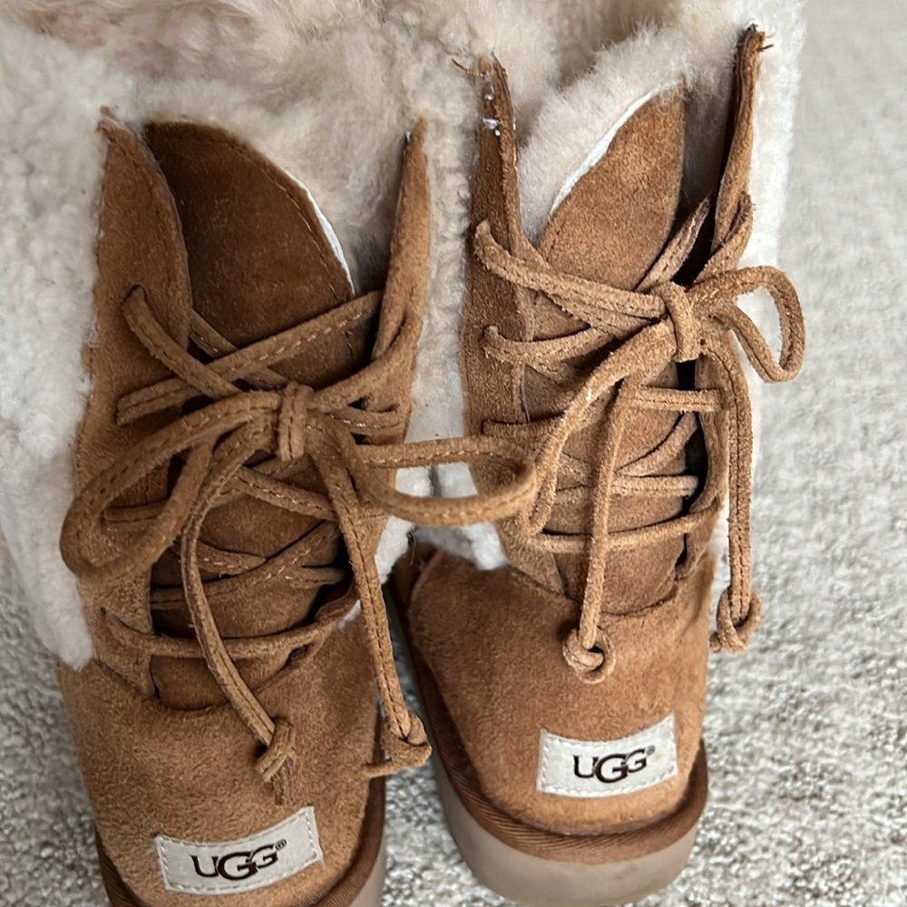 Ugg Women’s Size 9 Patchwork Chestnut Fluff - image 6